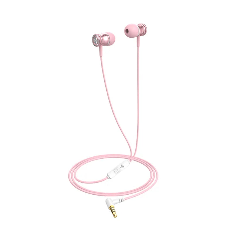 Havit E303P 3.5 mm Wired In-Ear Earphones, Pink, original view 2