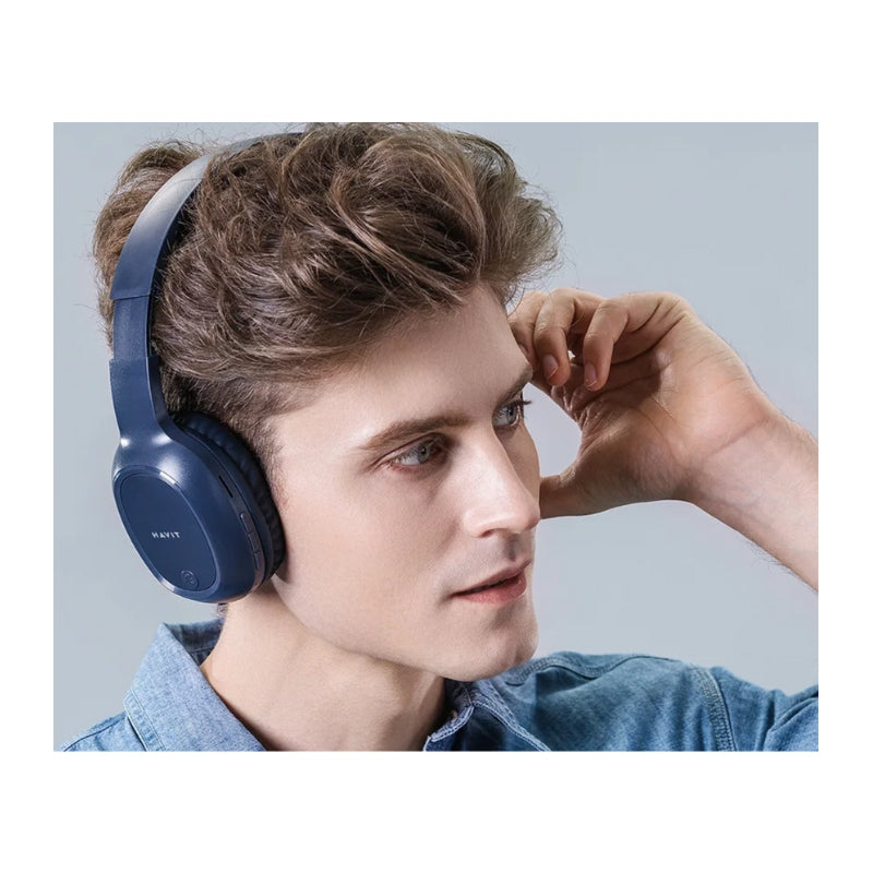 Havit H2590BT Pro Foldable Wireless Headphones, Blue, original view 8