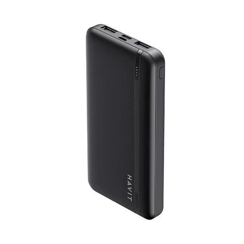 Havit PB89 10000 mAh Dual USB-A Power Bank, Black