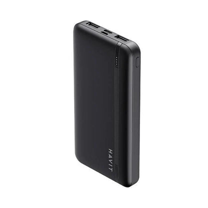 Havit PB89 10000 mAh Dual USB-A Power Bank, Black