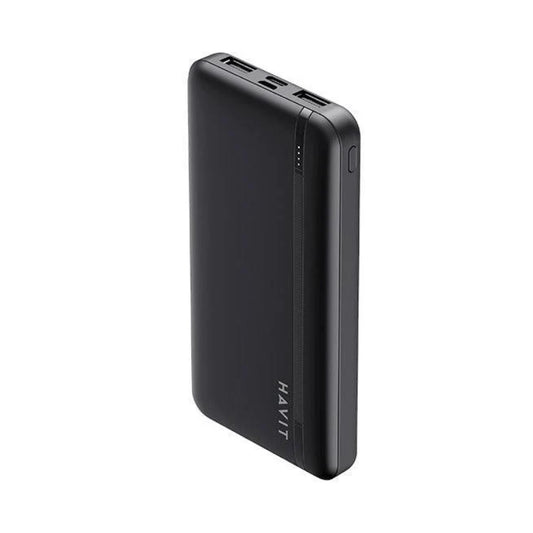 Havit PB89 10000 mAh Dual USB-A Power Bank, Black