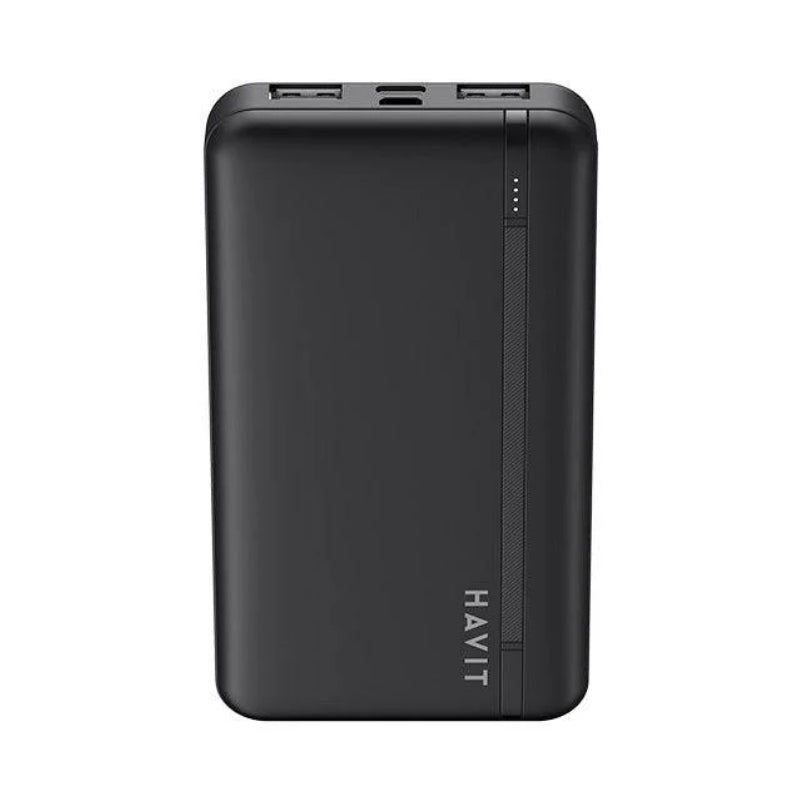 Havit PB89 10000 mAh Dual USB-A Power Bank, Black