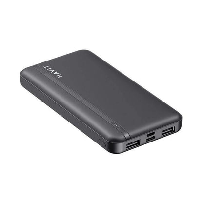 Havit PB89 10000 mAh Dual USB-A Power Bank, Black