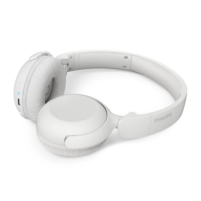 Philips TAH2209 Foldable Wireless On-Ear Headphones, White, original view 2