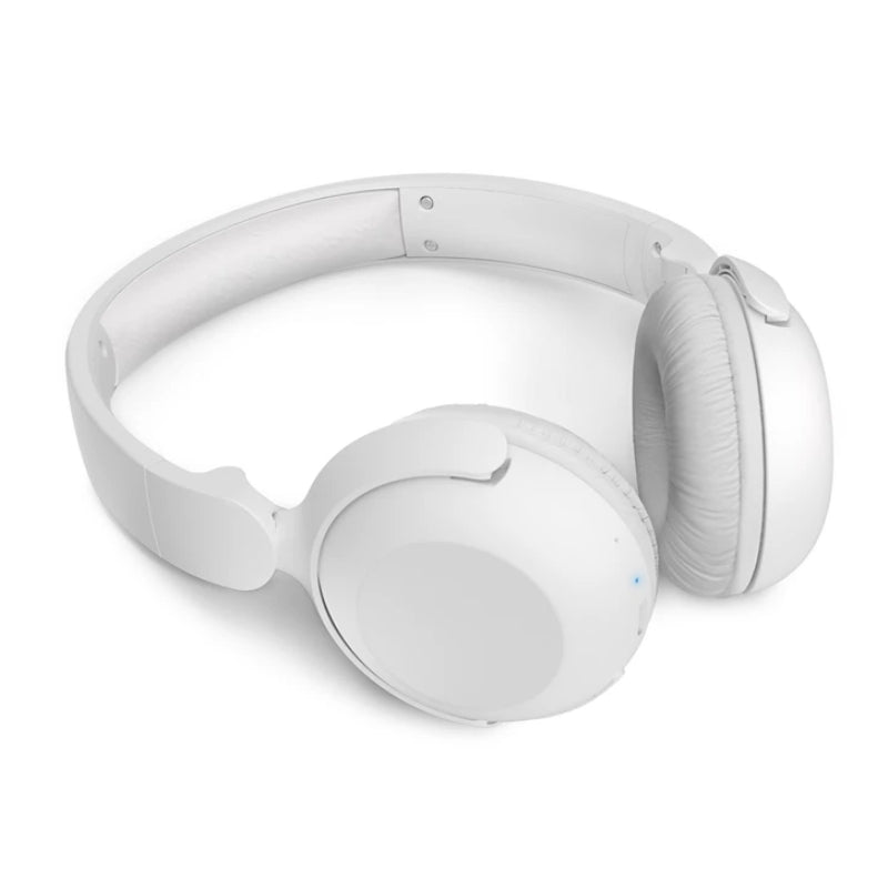 Philips TAH2209 Foldable Wireless On-Ear Headphones, White, original view 4