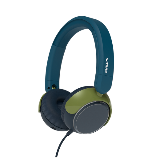 Philips TAK2000CT/00 Kids Wired On-Ear Headphones, Teal, Cool Teal, original view 1