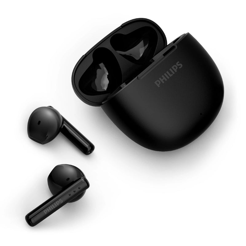 Philips TAT1139 True Wireless Earbuds with Charging Case, Black, original view 1