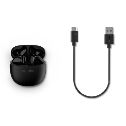 Philips TAT1139 True Wireless Earbuds with Charging Case, Black, original view 5