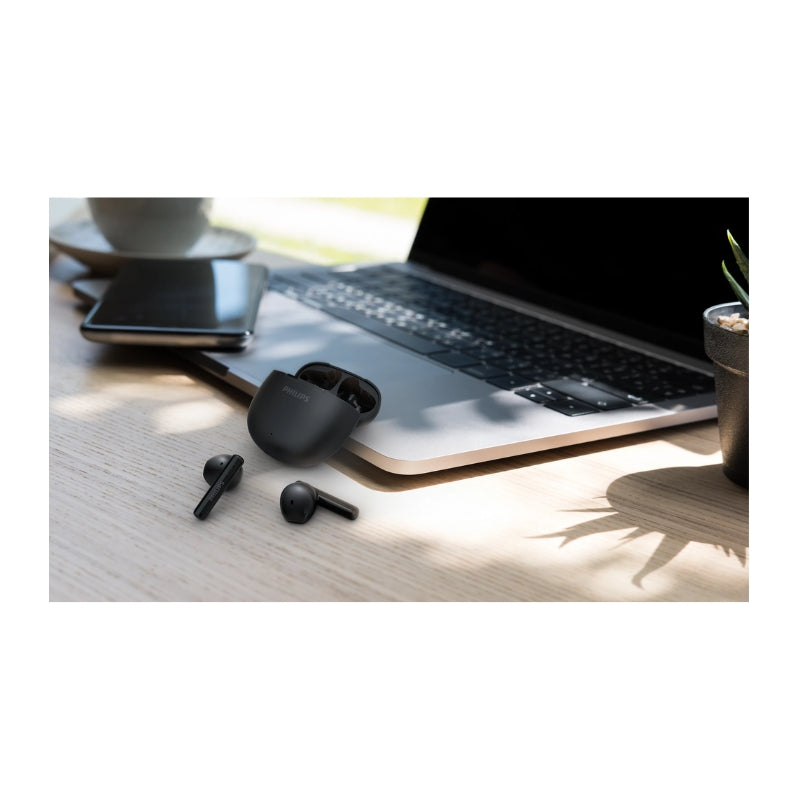 Philips TAT1139 True Wireless Earbuds with Charging Case, Black, original view 6
