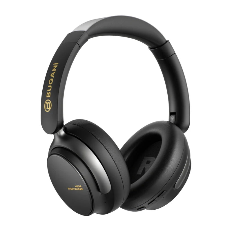 BUGANI Space BH01 Wireless Over-Ear ANC Headphones, Black