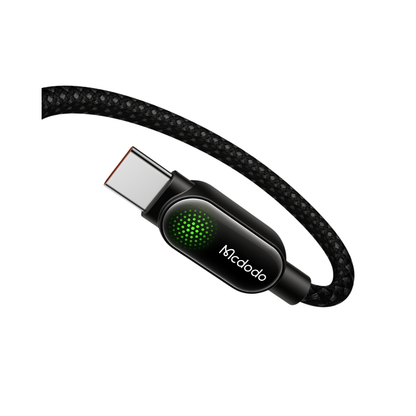 Mcdodo CA-5620 USB-C to USB-C Cable with Green Light, 100W, 1.2m