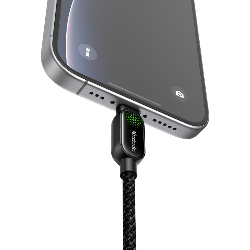 Mcdodo CA-5620 USB-C to USB-C Cable with Green Light, 100W, 1.2m