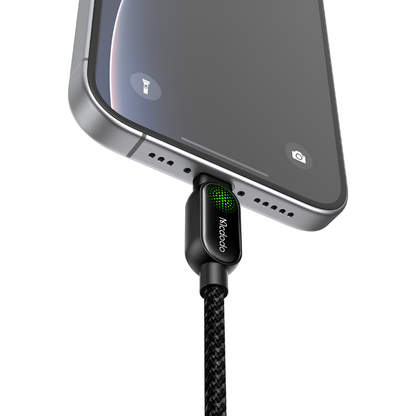 Mcdodo CA-5620 USB-C to USB-C Cable with Green Light, 100W, 1.2m