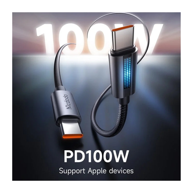 Mcdodo CA-5740 USB-C to USB-C Breathing-Light Cable, 100W, 1.2m