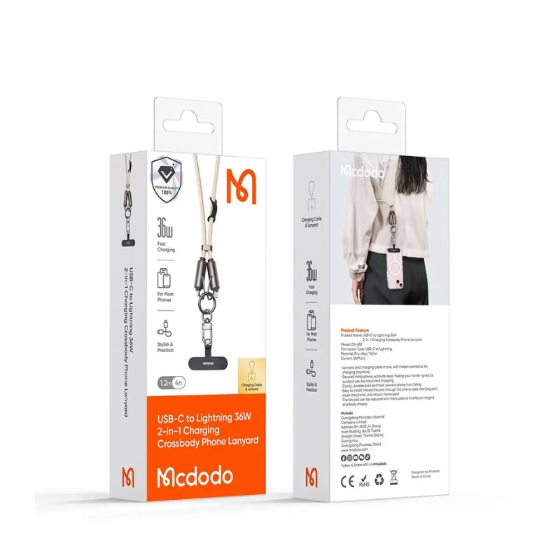 Mcdodo CA-682 USB-C to Lightning Charging Lanyard 36W 1.2m