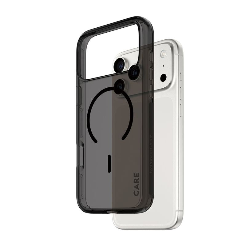 CARE Urban Explorer MagSafe Case for iPhone 17 Pro Max — دخاني بحلقة سوداء