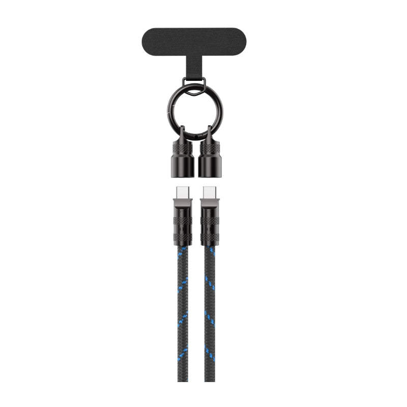 Havit CB6340 USB-C to USB-C Lanyard Cable, 60W, 1.2m, Black