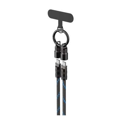 Havit CB6340 USB-C to USB-C Lanyard Cable, 60W, 1.2m, Black