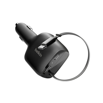 Belkin BoostCharge CCC001hqBK Retractable Car Charger 75W