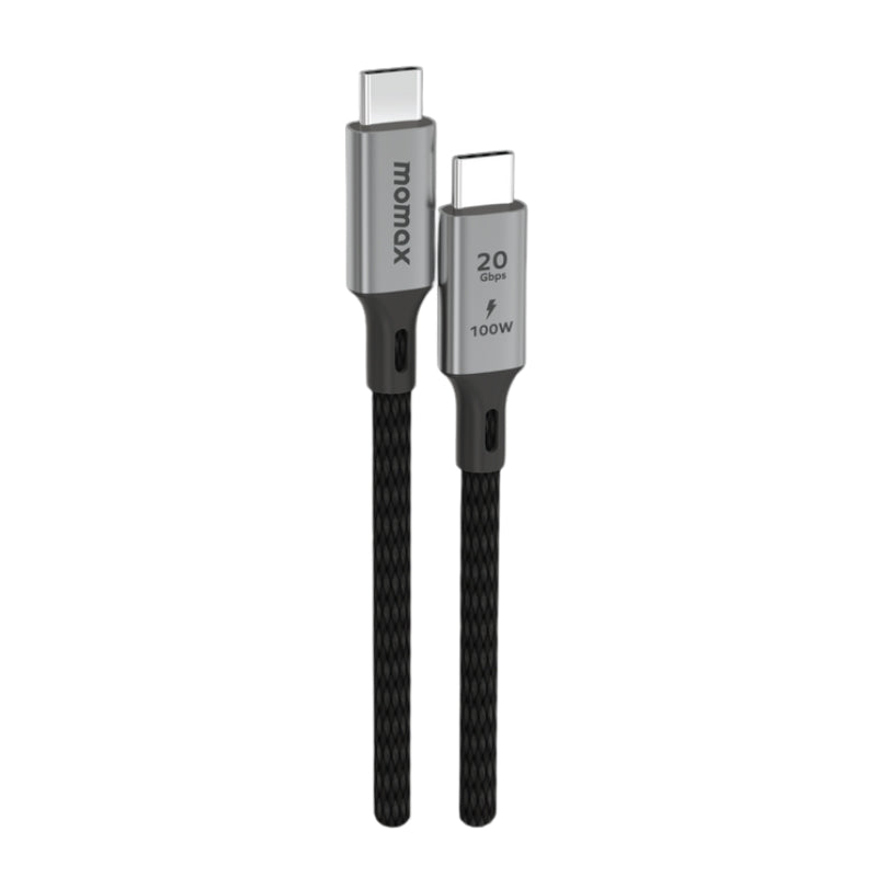 Momax Elite DC31 USB-C cable, black braided covering