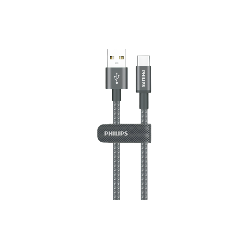 Philips DLC5030A/00 Braided USB-A to USB-C Cable, 1m