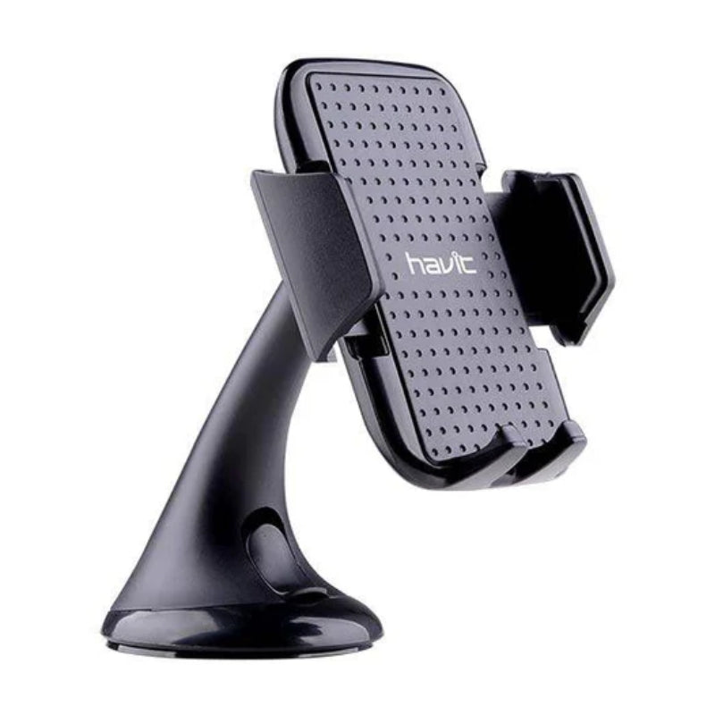 Havit H717 Car Phone Holder with Suction Base and 360° Rotation, Black