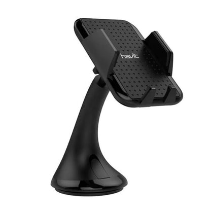 Havit H717 Car Phone Holder with Suction Base and 360° Rotation, Black