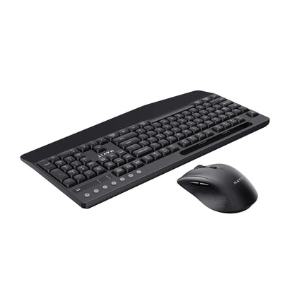 Havit KB251WB Bluetooth and 2.4GHz Wireless Keyboard & Mouse Combo, Black/Grey
