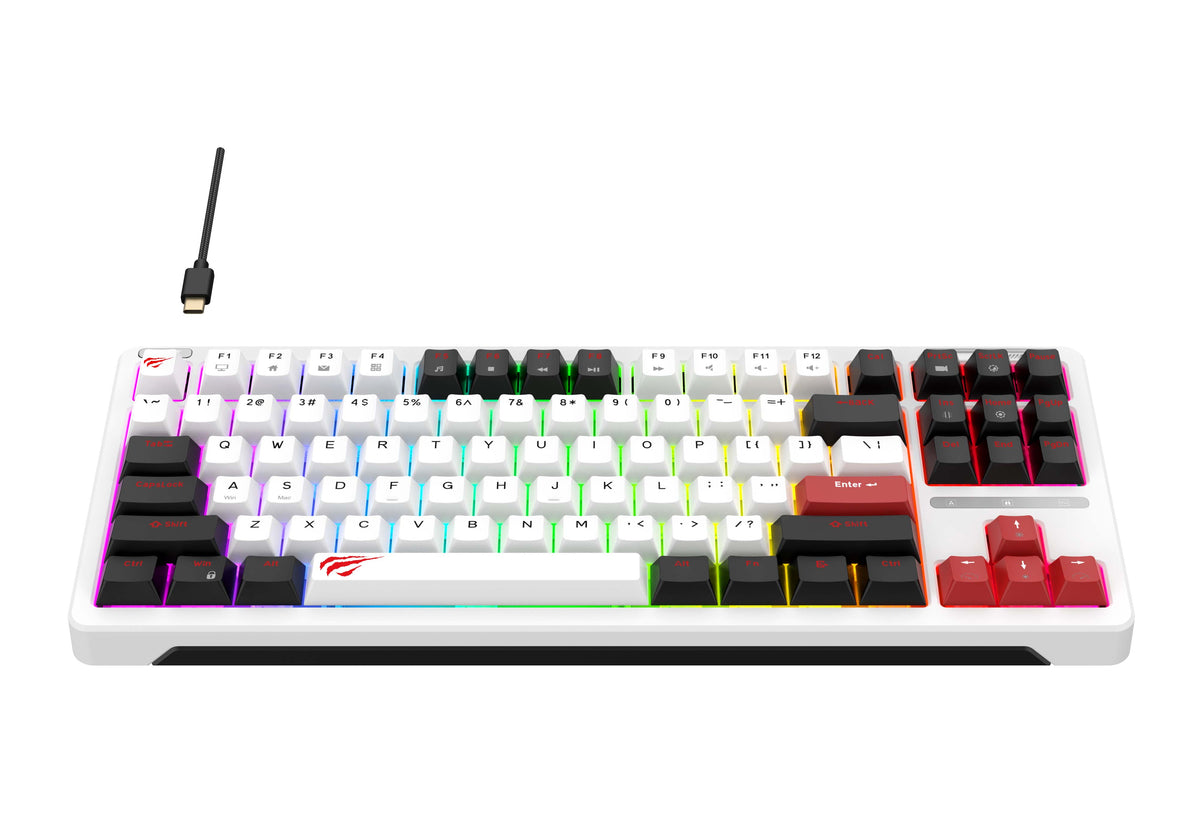 Havit KB902L Mechanical RGB Gaming Keyboard, White