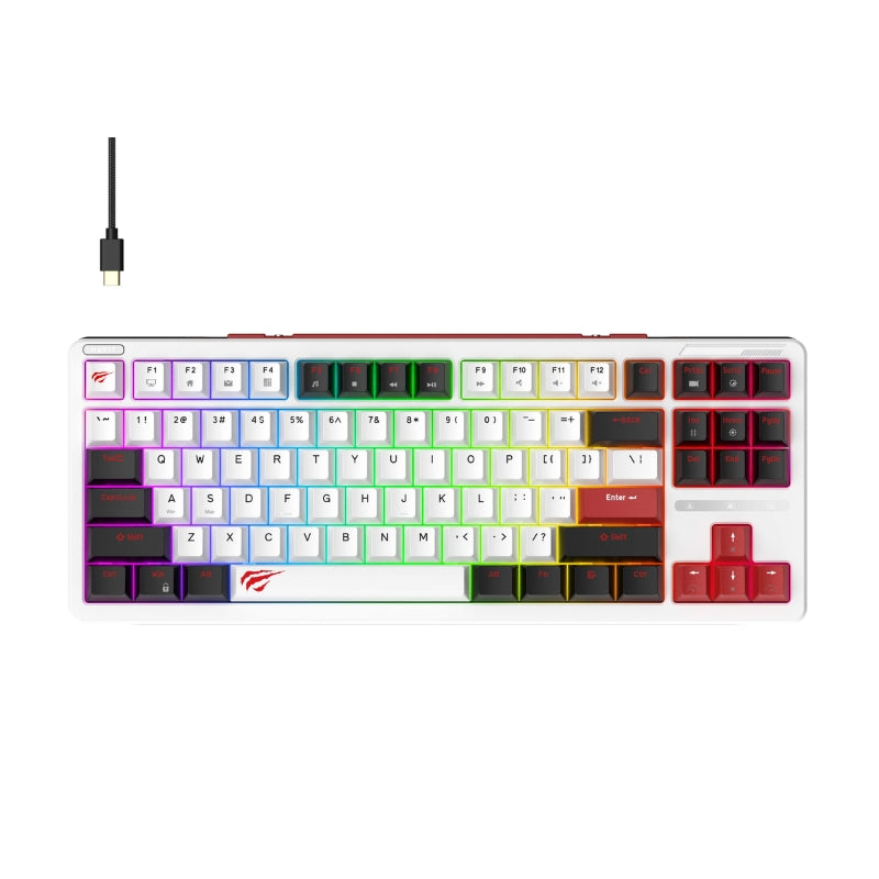 Havit KB902L Mechanical RGB Gaming Keyboard, White