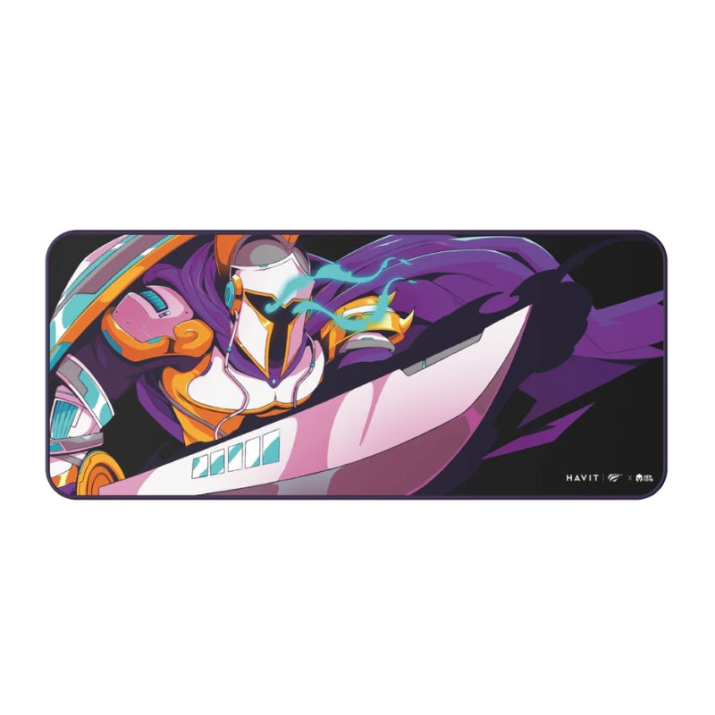 Havit MP862 × VKS Mouse Pad, Black/Purple, 700 × 300 × 3 mm