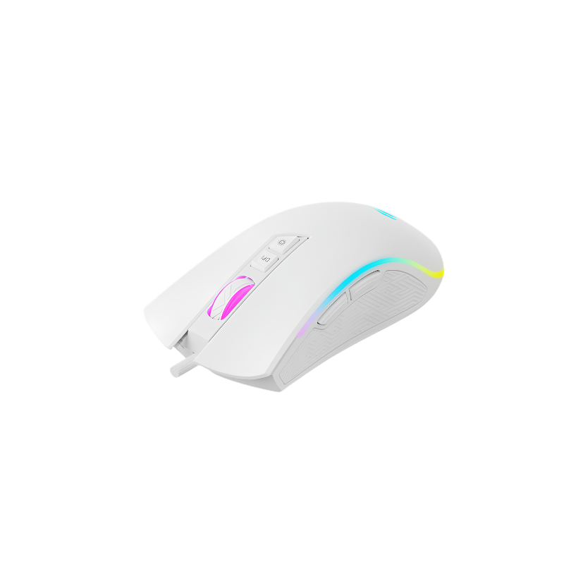 Havit MS1034 V2 Wired Gaming Mouse, 8000 DPI and RGB, White