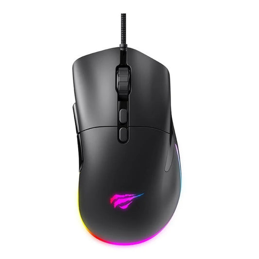 Havit MS954 Wired USB Gaming Mouse, 12000 DPI and RGB, Black