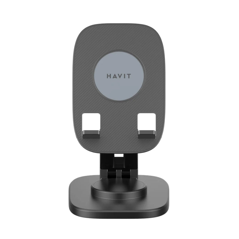 Havit ST7164 Foldable Height-Adjustable Desktop Phone Stand, Black