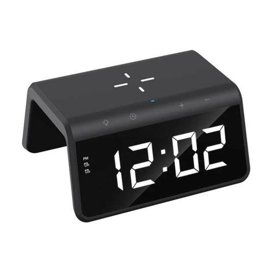 Havit W320 Wireless Charger with Clock, Alarm and RGB Light — أسود