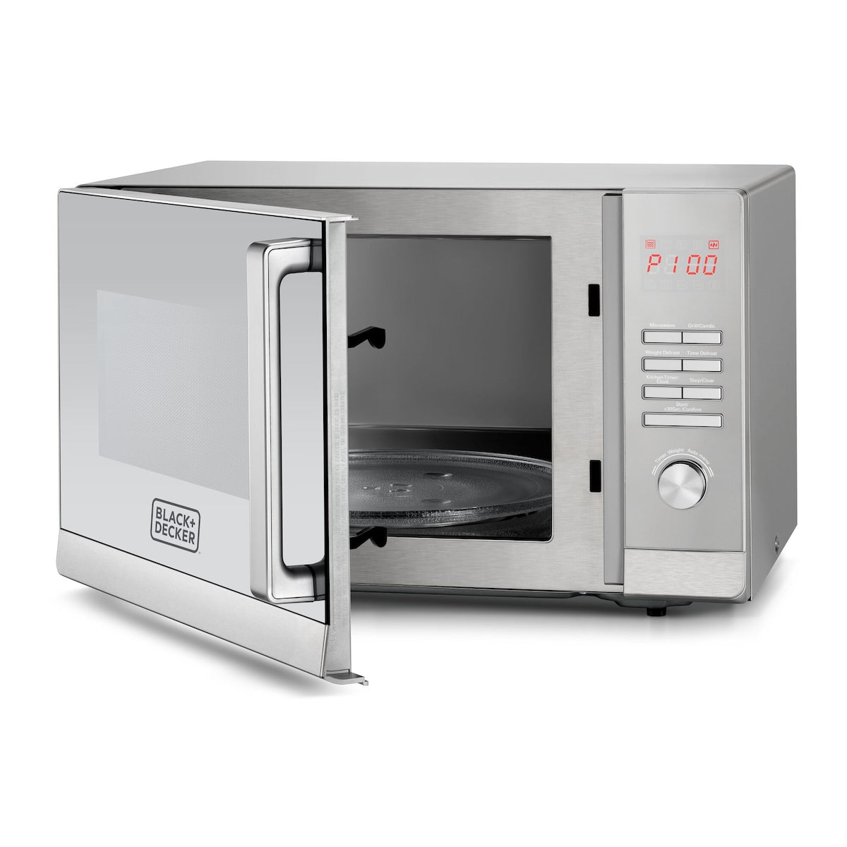 BLACK+DECKER MZ30PGSS-B5 microwave open door