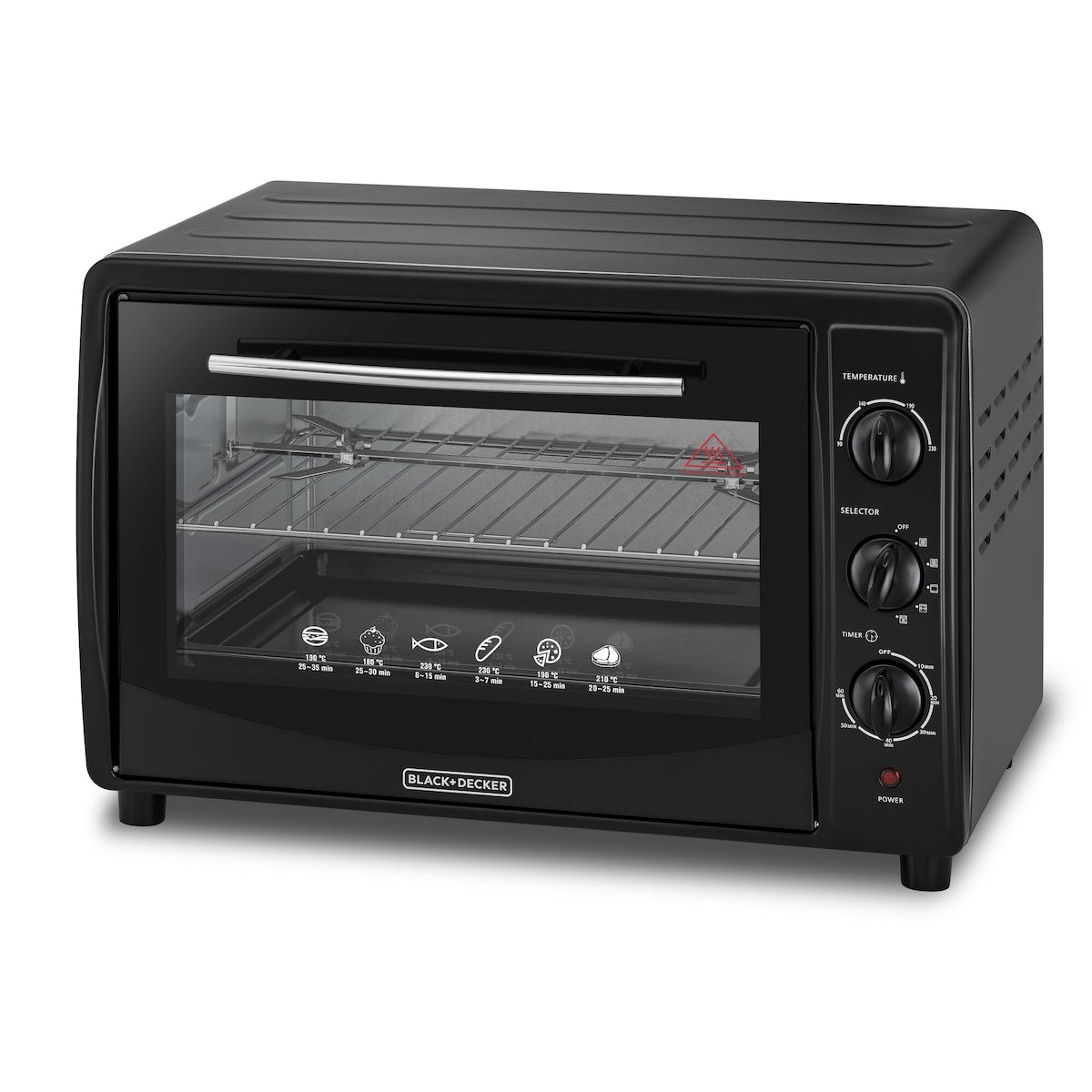 BLACK+DECKER TRO45RDG-B5 45L toaster oven angle