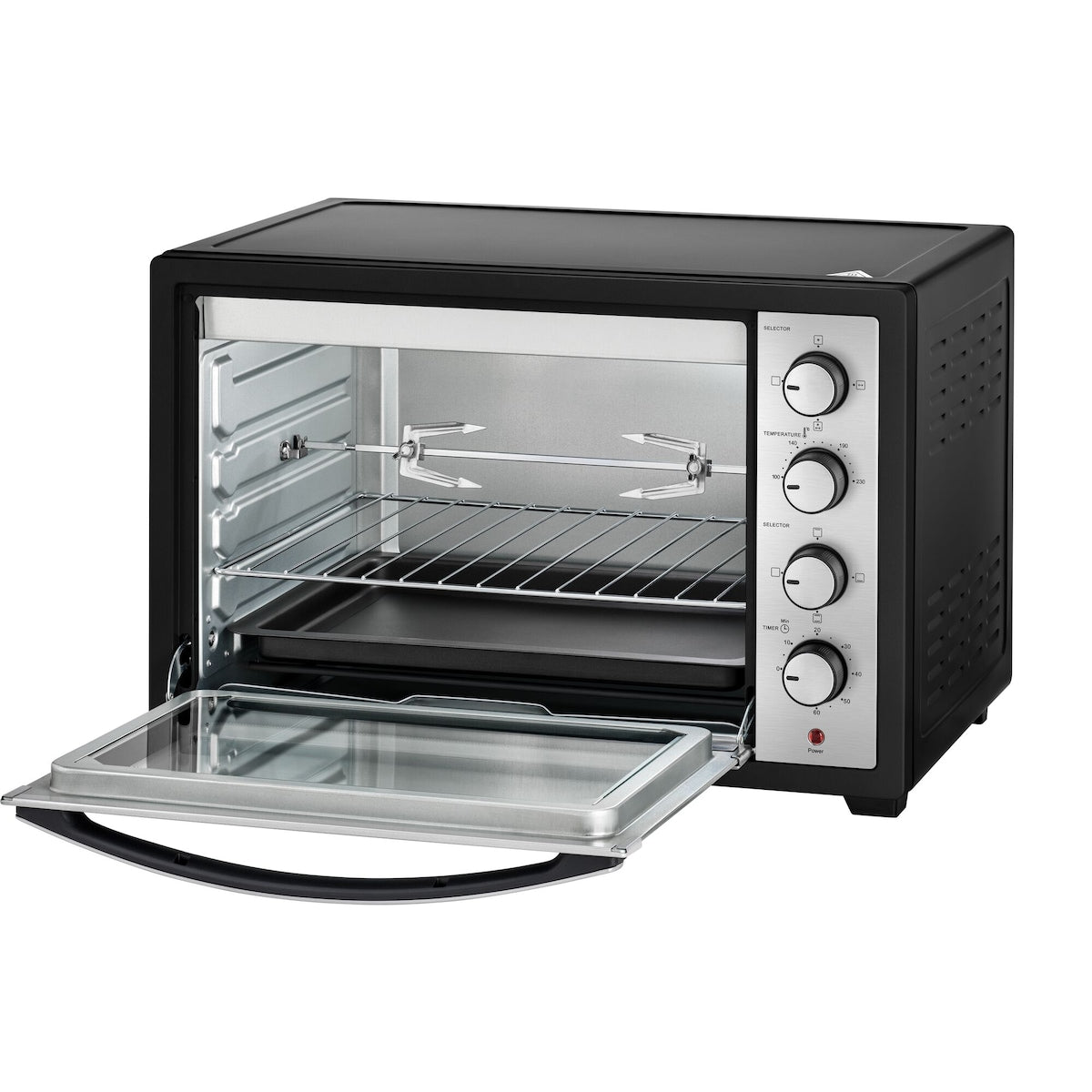BLACK+DECKER TRO50RDG-B5 50L toaster oven open door