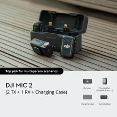 DJI Mic 2 للمقابلات والبودكاست والتصوير الاحترافي