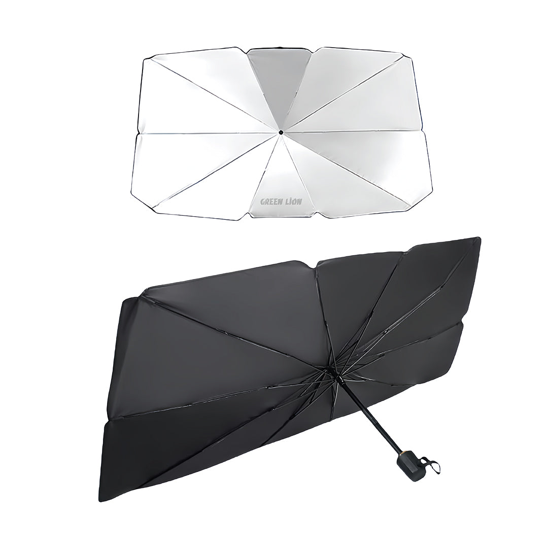 Green Lion Car Windshield Umbrella - Black