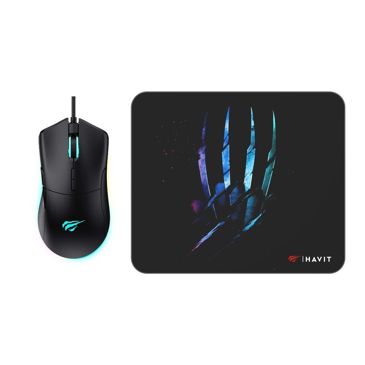 Havit MS1037CM Gaming Mouse and Pad Combo Black
