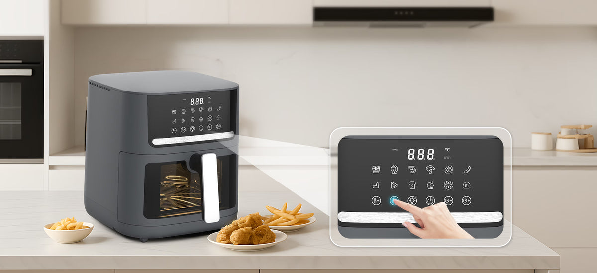 HONOR CHOICE Kurrypop Air Fryer - digital controls and side view