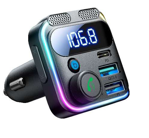 شاحن ومرسل FM للسيارة Joyroom JR-CCB01 بقوة 81W