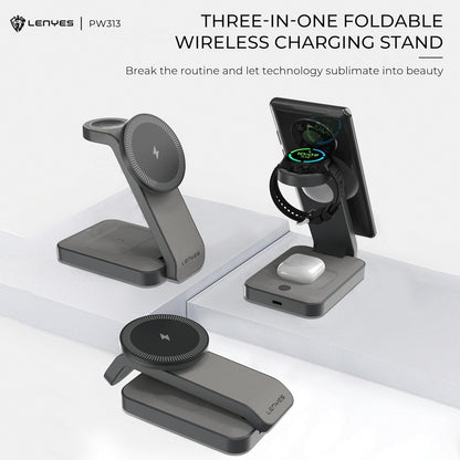 Lenyes PW313 3-in-1 Wireless Charger