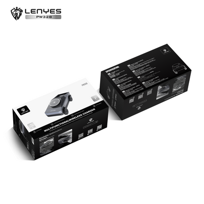 شاحن لاسلكي Lenyes PW328 ثلاثي - صورة عالية الدقة 2