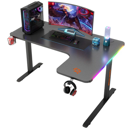 Porodo Gaming Xcommand PDX122BK Carbon Fiber Gaming Table Black