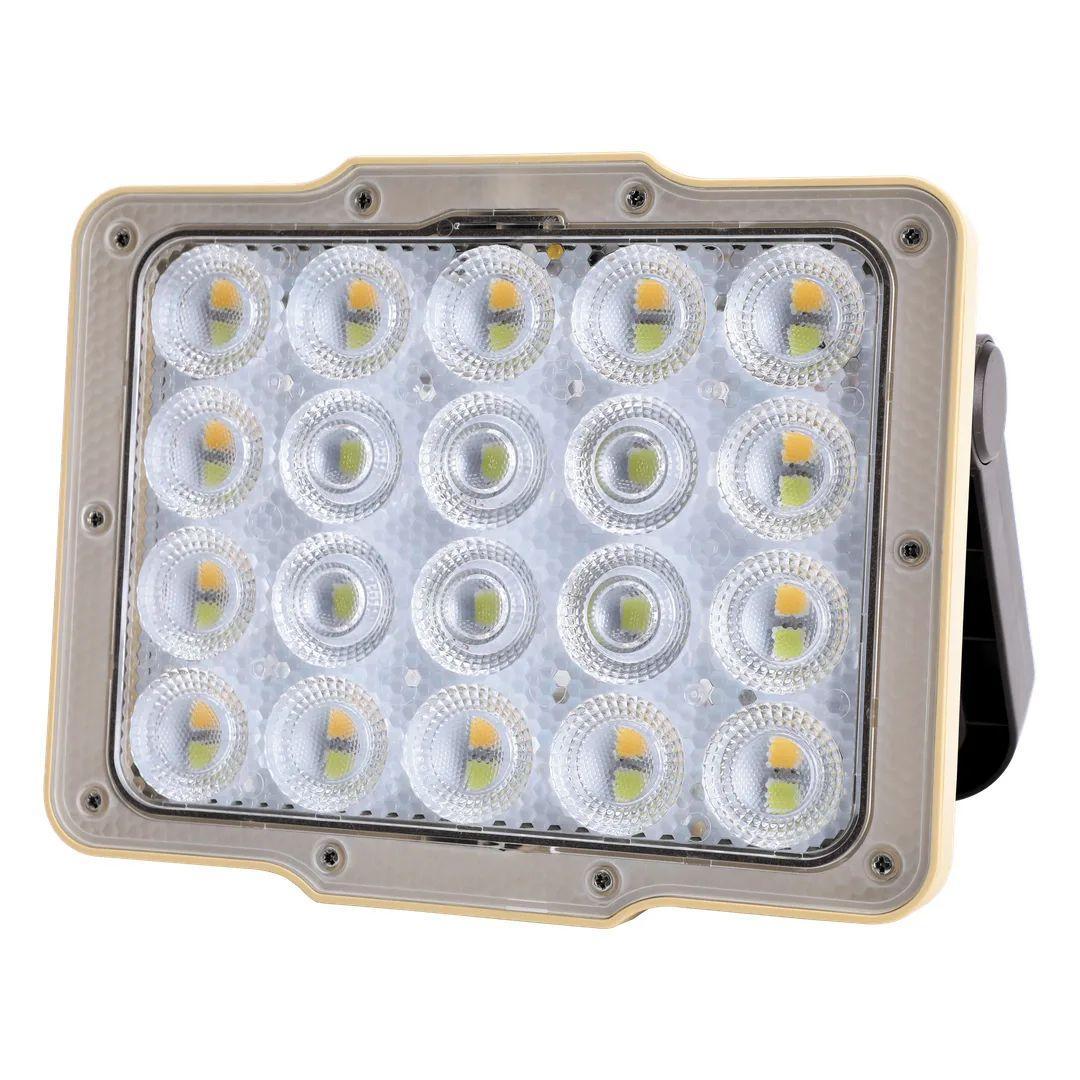 Green Lion Solar Flood Light with Solar Panel 4800mAh 950 LM - Black
