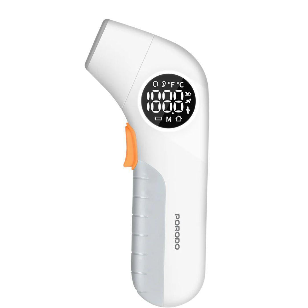 Porodo 3-in-1 Infrared Thermometer for Ear, Forehead and Objects - White