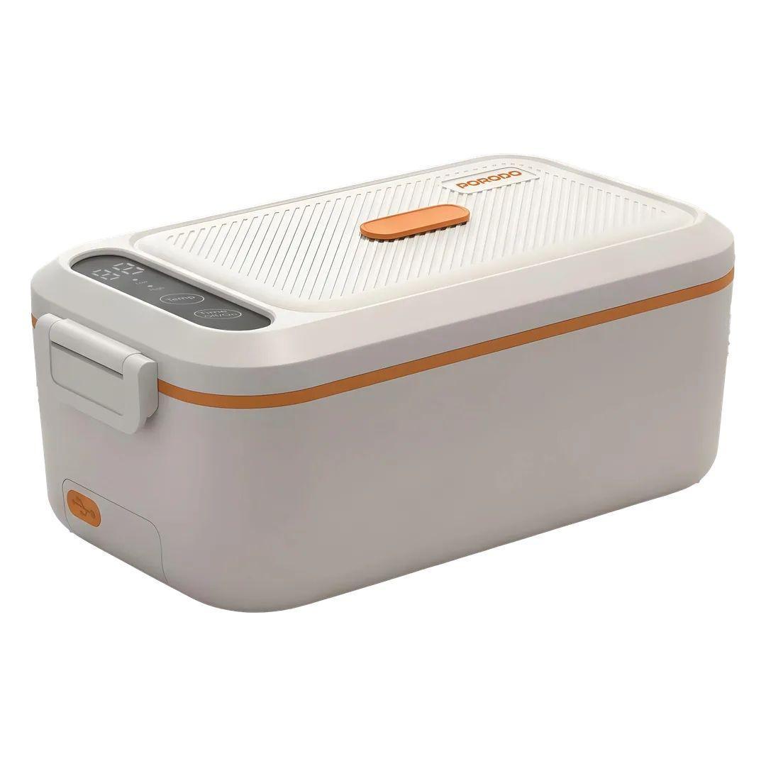 Porodo Lifestyle 4000mAh Portable Heating Lunch Box - White & Orange