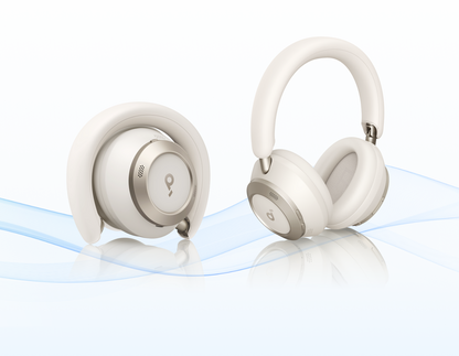 Soundcore Space One Pro Cream White - folded and open